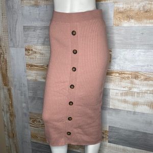 🎁 FINAL SALE 🎁 Forever 21 mauve knit skirt size Medium
